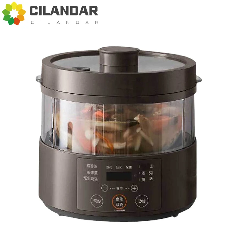 

Steam rice cooker multifunctional household 3L rice cooker glass uncoated inner pot