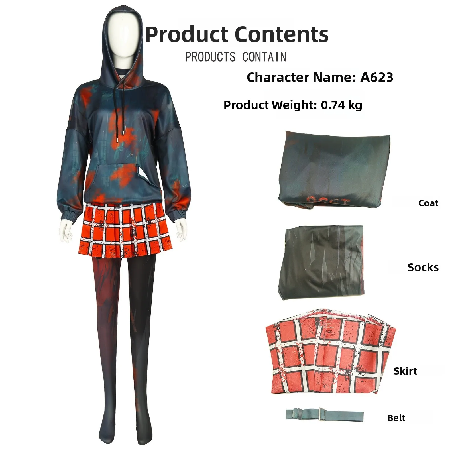 loween Cosplay Set Game n of the Dead Suzy Costume Women's Traditional Clothing Stage Performance Ethnic Wear