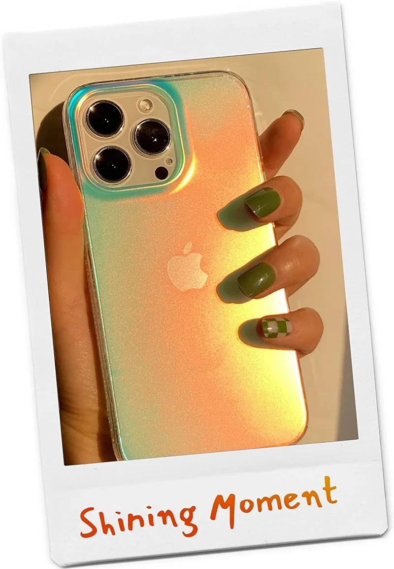 Rainbow Iridescent Laser Gradient Case for IPhone 15 14 13 12 11 Pro Max Plus XS XR X for IPhone15 15Pro 14Pro Shockproof Cover