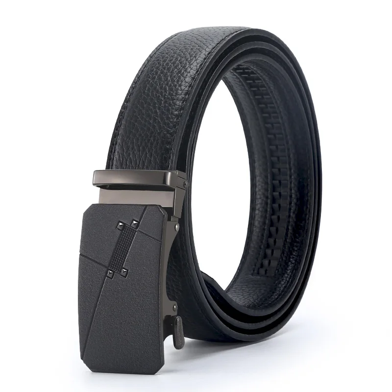 

Male Top Quality Automatic Buckle Cow Man Belts Genuine Leather Belt Luxury Leather Belts