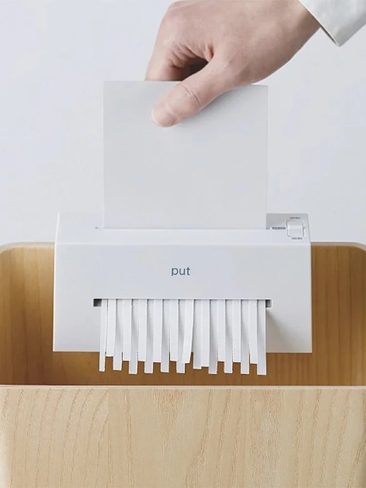 White shredder, low-power automatic electric, simple and portable, mini commercial office shredder, multifunctional