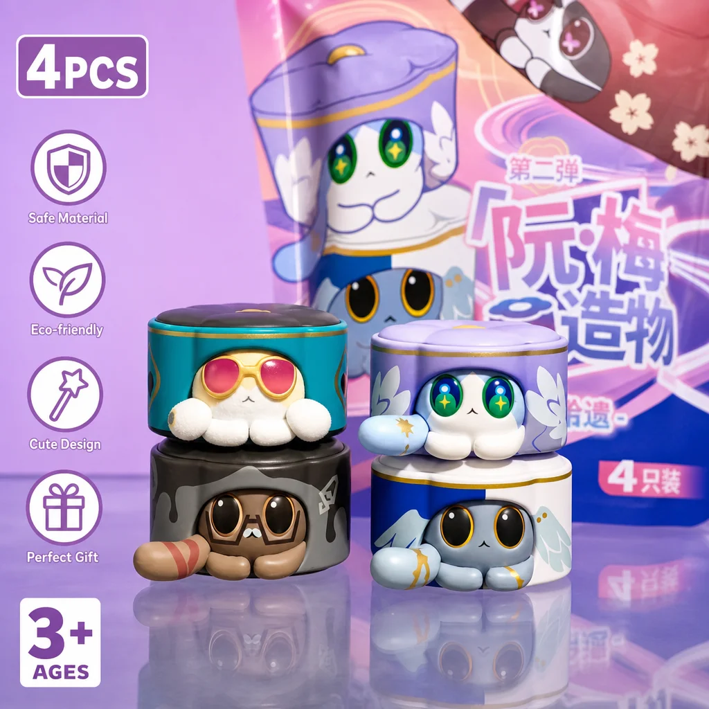 Mihoyo Honkai Star Rail Ruan Mei Creation 2th Cat Cake Series Mini Blind Bag Stray Pets Anime Surprise Box Collectible Toy Gift