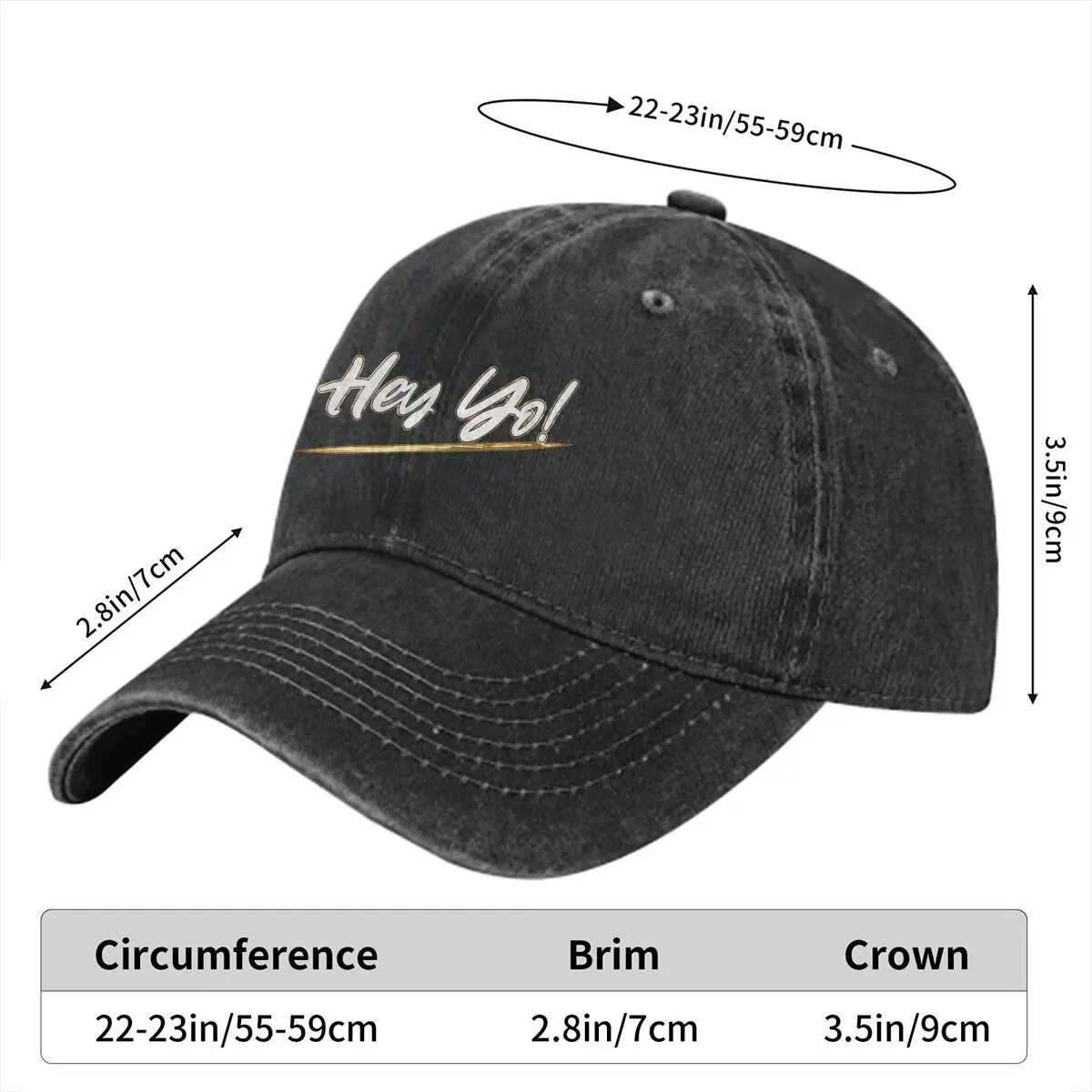 Washed Men's Baseball Cap Hey Yo Trucker Snapback Caps Dad Hat Razor Ramon Golf Hats