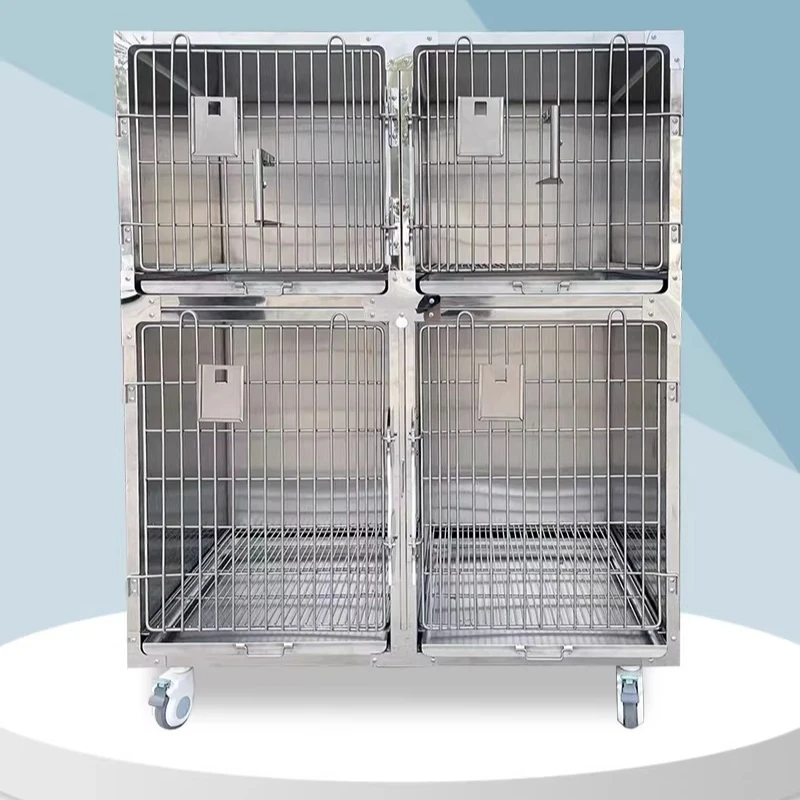 

Pet Inpatient Cage, Stainless Steel, Heated Large Combination Foster Cage