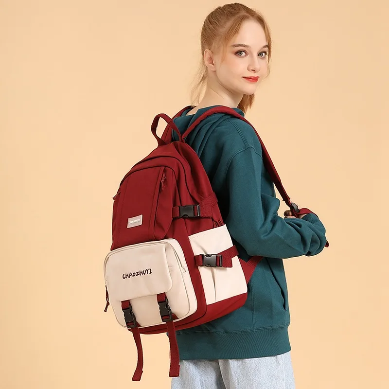 Nova moda na moda grande capacidade mochila de viagem dos homens início coreano lazer simples alta faculdade estudantes saco feminino