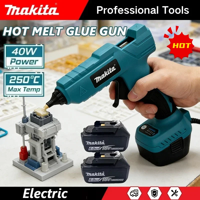 Makita Akku-Heißklebepistole 18V Batterie 11mm Klebestift Heißluft-Schweißgerät für Heimwerker DIY