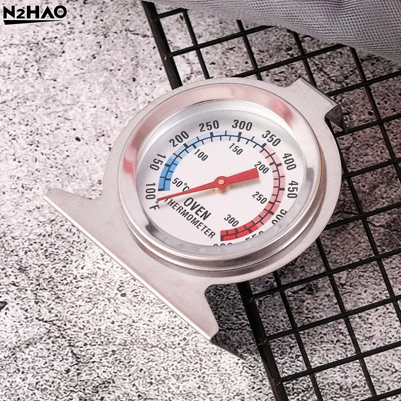 1Pcs Kitchen Tools 300°C Stainless Oven Thermograph Mini Dial Stand Up Temperature Meter BBQ Thermograph Household Oven Cookware