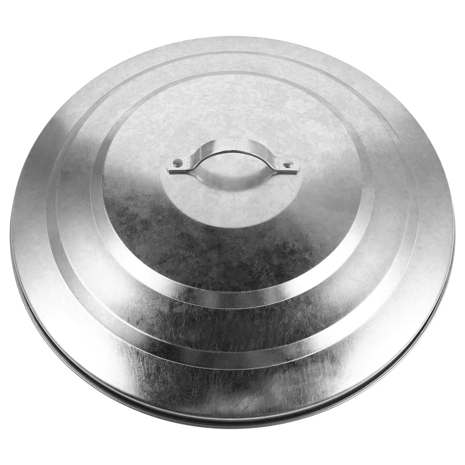 

Iron Round Trash Can Lid Replacement for 48L Garbage Bin Heavy Duty Metal Lid Kitchen Outdoor Use Dustbin Cover