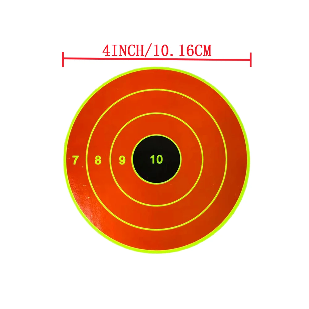 

Флуоресцентные желтые наклейки Splatterburst Target — диаметр 10 см, самоклеящиеся, 100 шт./рулон