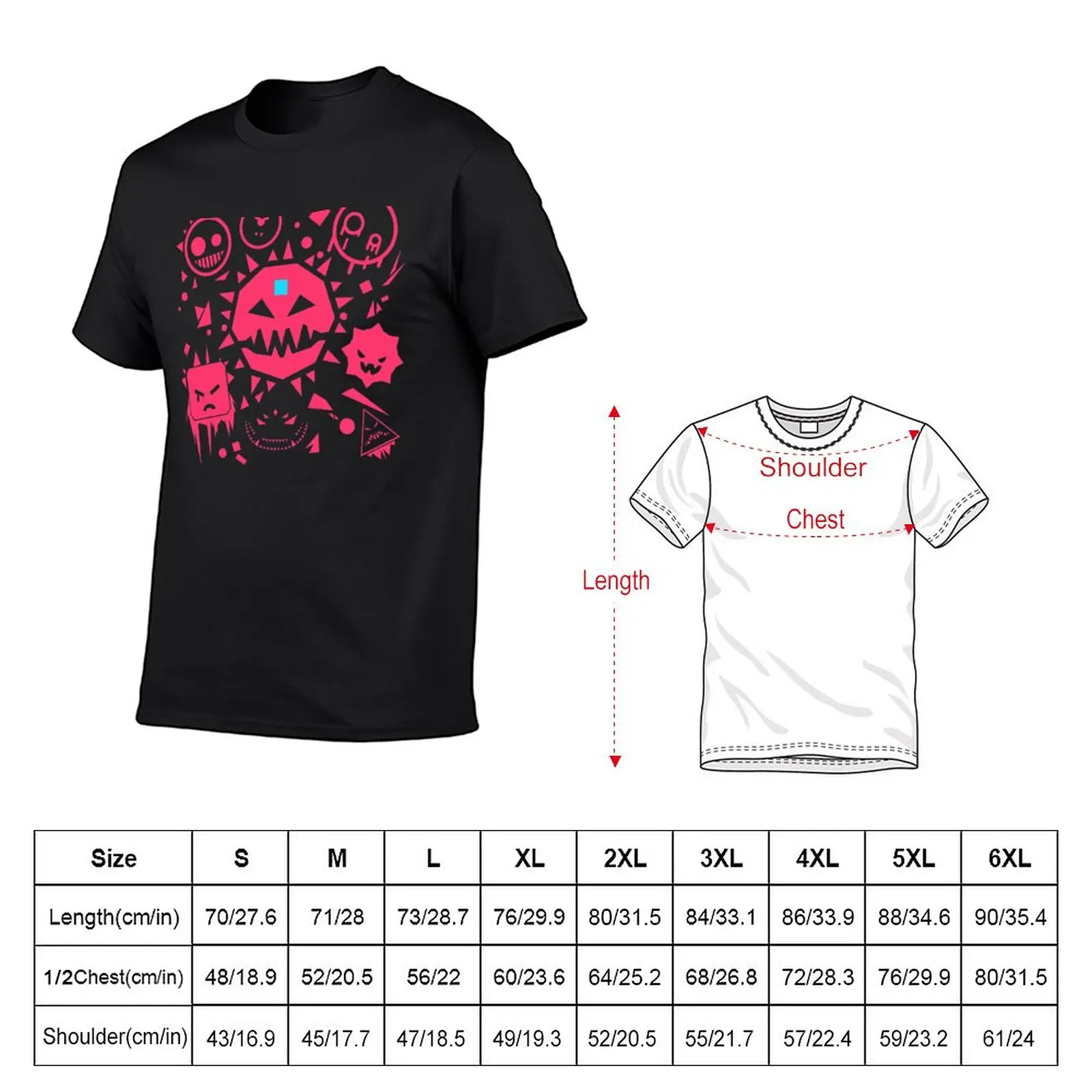 New Copy of just shapes and beats pink and white design T-Shirt custom t shirts mens graphic t-shirts funny