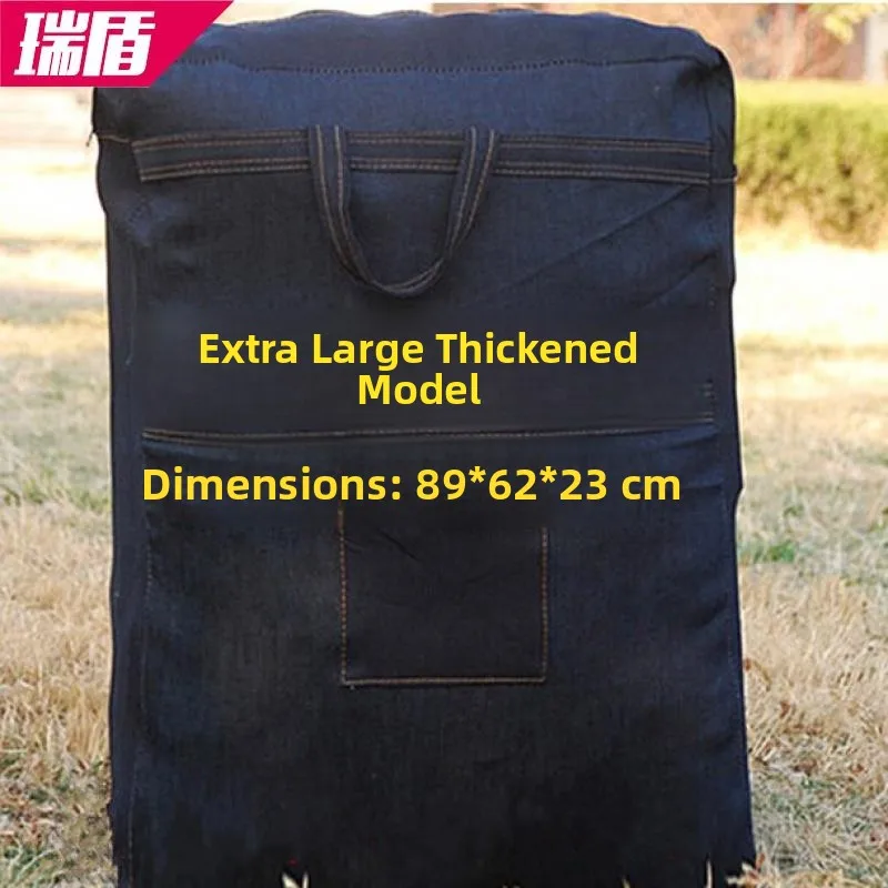 

Extra Large Thick Denim Canvas Backpack Moving Bag Double Shoulder Bag Luggage Bag Check-In Bag Packing Bag Travel Bag