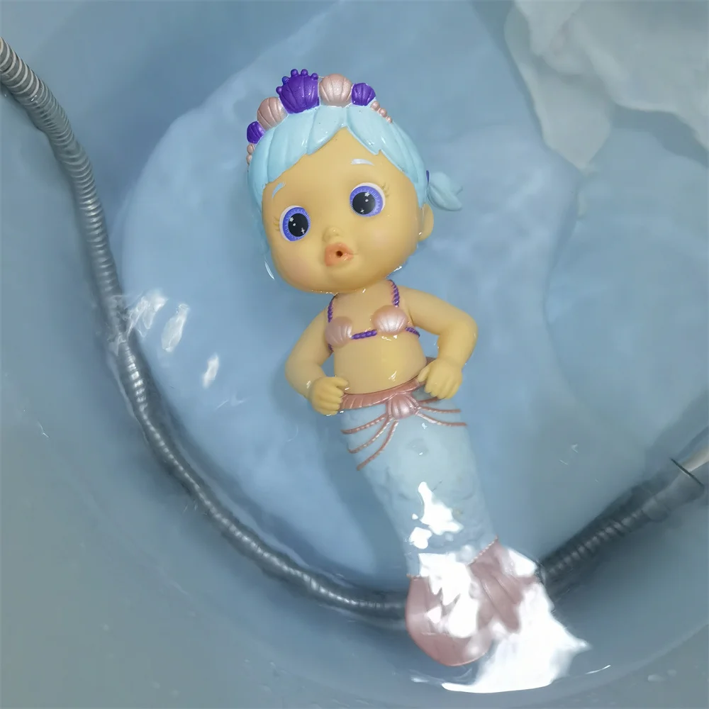 Children's mermaid doll bathroom shower spray bubble puff toy children beach water doll