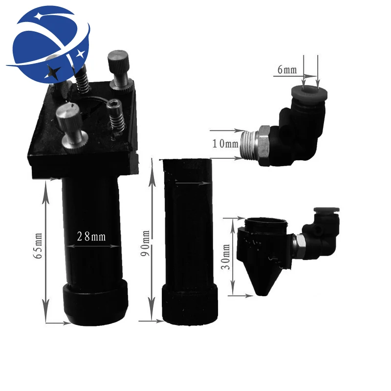 

yyhc CO2 laser head set cutting head+reflective Si mirror 25mm+focus focal lens 20mm for co2 mount partsmount