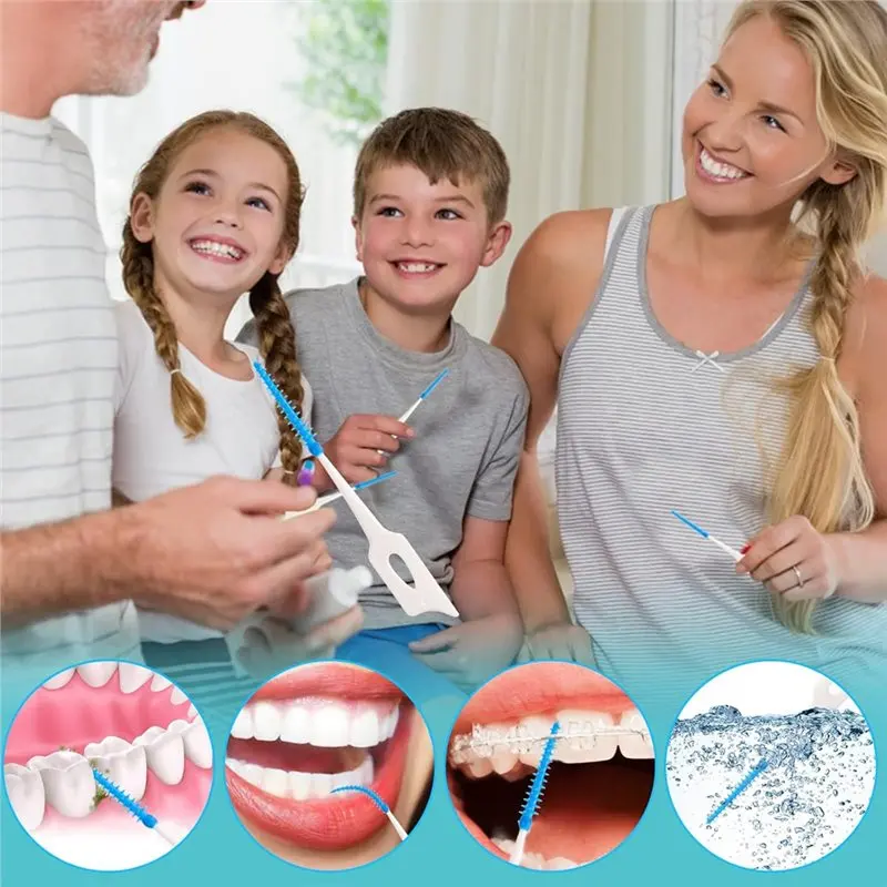 ABGR-لتنظيف الأسنان 220 قطعة من فرش الأسنان من السيليكون لخيط الأسنان #3