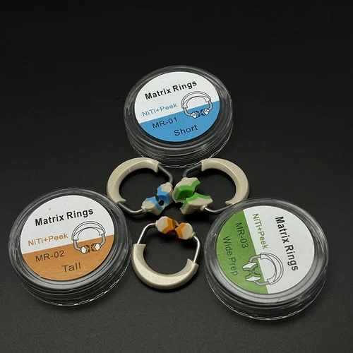 Bandas de matriz Dental Niti, anillo estilo guarnición, abrazadera de matriz, Clip, matrices contorneadas seccionales, Kit de plástico para dentista, herramientas de laboratorio