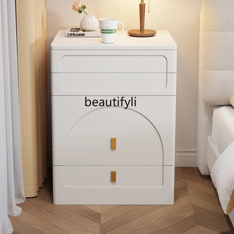 

Cream Style Flip Dressing Table Bedroom Simple Modern Bedside Table Integrated Makeup Table