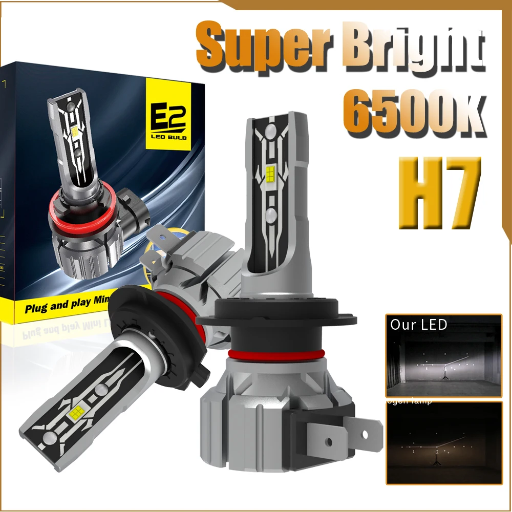 2 Stück H7 H18 LED-Scheinwerfer Canbus fehlerfrei Autobirne 6000K Weißlicht Moto-Diodenlampe 12V für Audi A5 8T 2008~2017