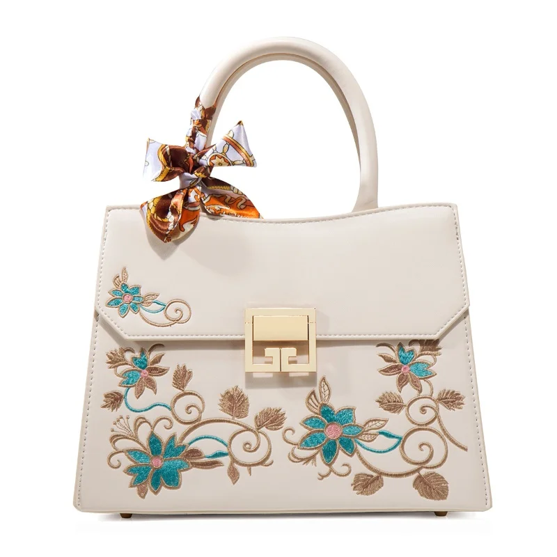 

Elegant Chinese Embroidery Handbag High-End Atmosphere Mom Bag Birthday Gift Large Capacity Fashionable Tote