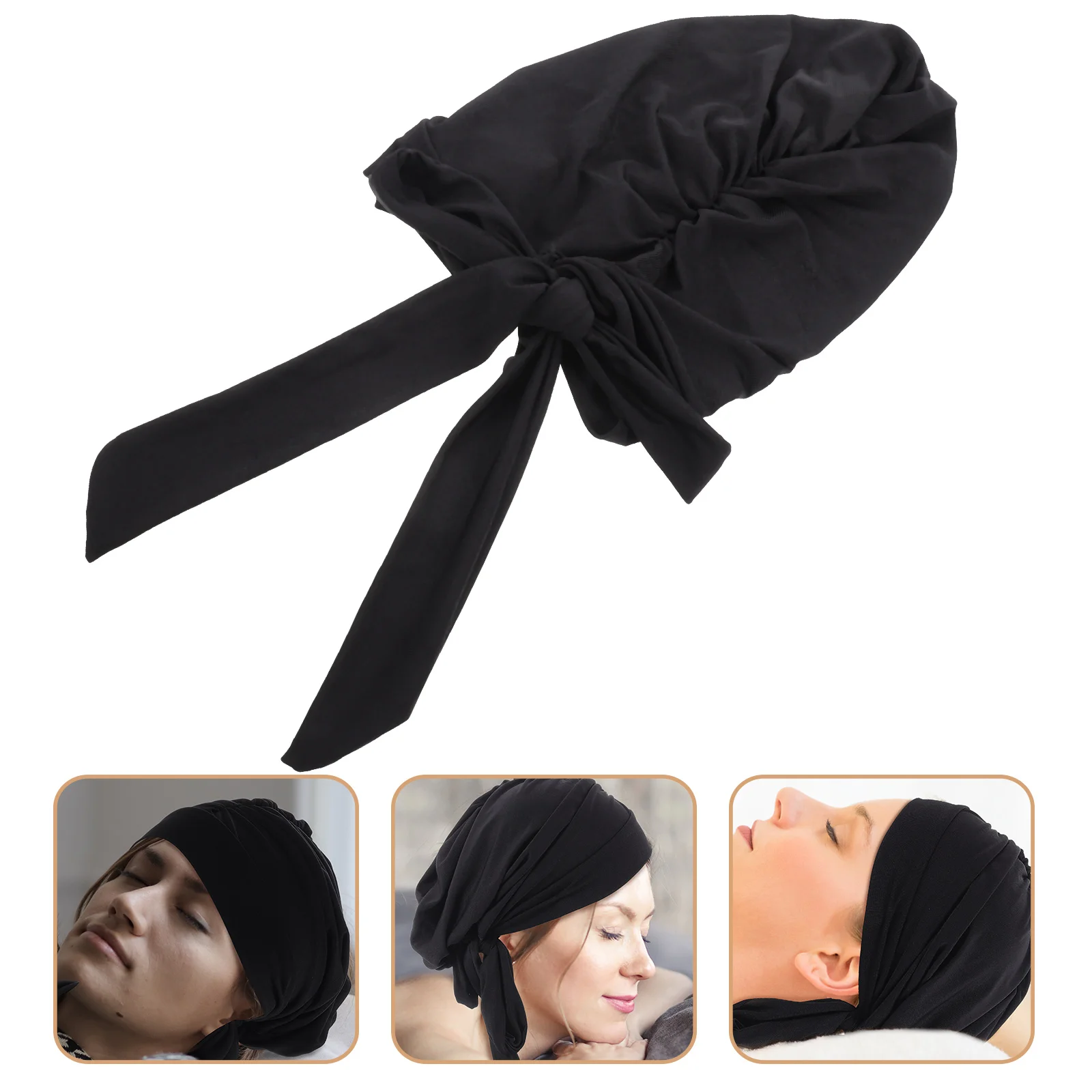 

Comfortable Women Sleeping Hat Supple Bonnet Portable Bathing Hair Wrap Hat Warm Cold Days Curly Hair Protection