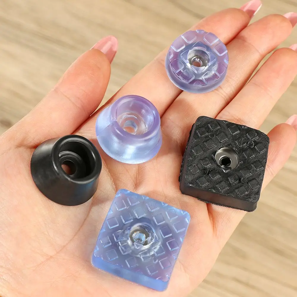 10ชิ้นเก้าอี้นุ่มใสขาโต๊ะด้านล่างกันลื่นป้องกันการลื่นไถลตัวป้องกันพื้นไม้กันเสียงรบกวนสกรูบนแผ่น