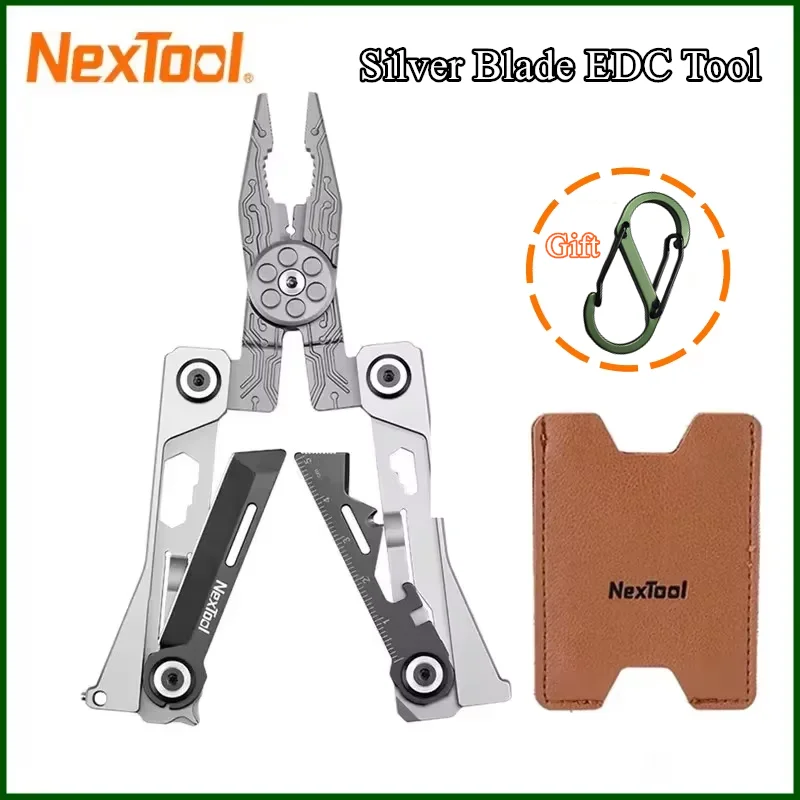 nextool-シルバーブレード-edcツール-14-in-1-マルチツール-ポータブル多機能薄型プライヤー-軽量マルチツール-男性へのユニークなギフト