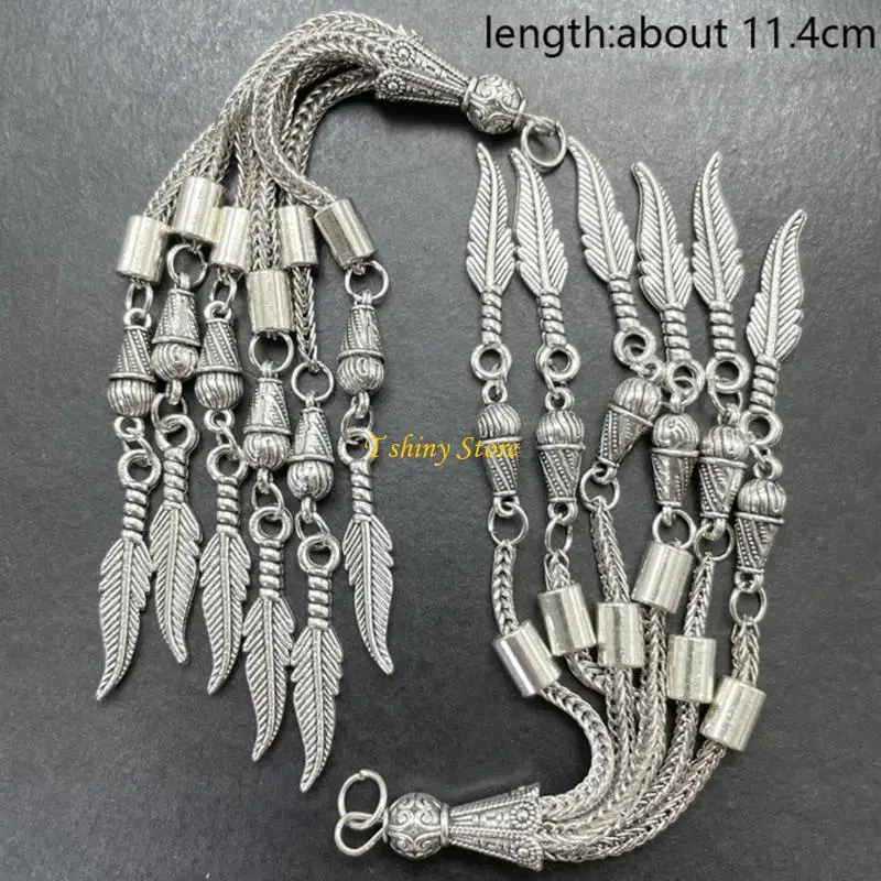 

N58F Vintage Leaves Moon Star Pendant DIY Rosary Jewelry Making Accessories