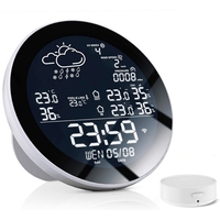 Tuya Wifi Smart Weather Station with Clock Temperature & Humidity Meter Large Color Screen Weather Clock Temp