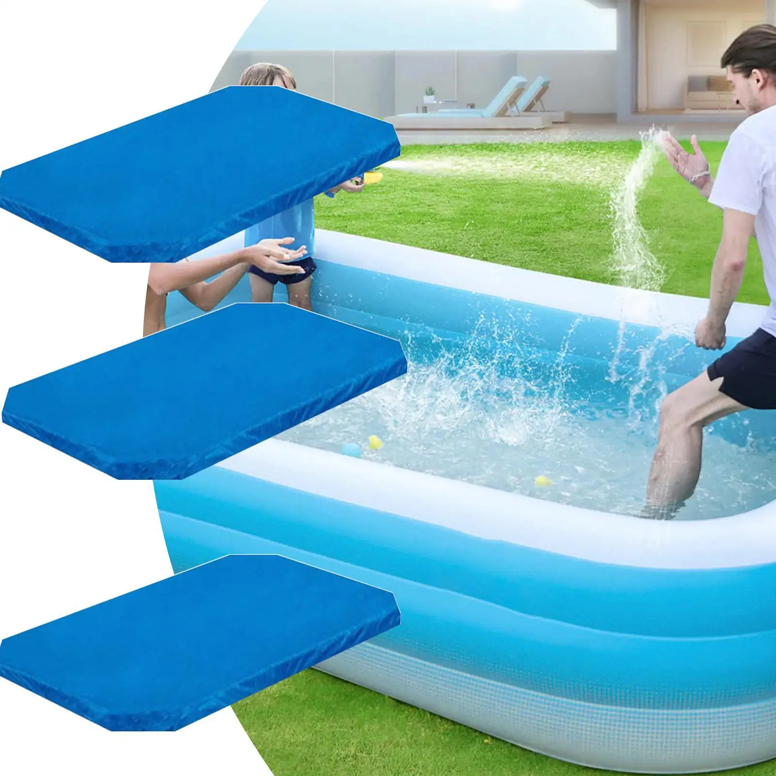 أغطية حمام السباحة، غطاء حمام سباحة مستطيل عالي التحمل، معزز مقاوم للعوامل الجوية للمنزل والمنتجعات الصحية والفندق والحديقة المائية #3