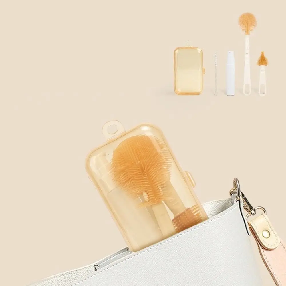 

Набор щеток для детских бутылочек с длинной ручкой и коробкой, вращение на 360 градусов, щетка для чистки детских бутылочек, универсальный набор инструментов для мытья