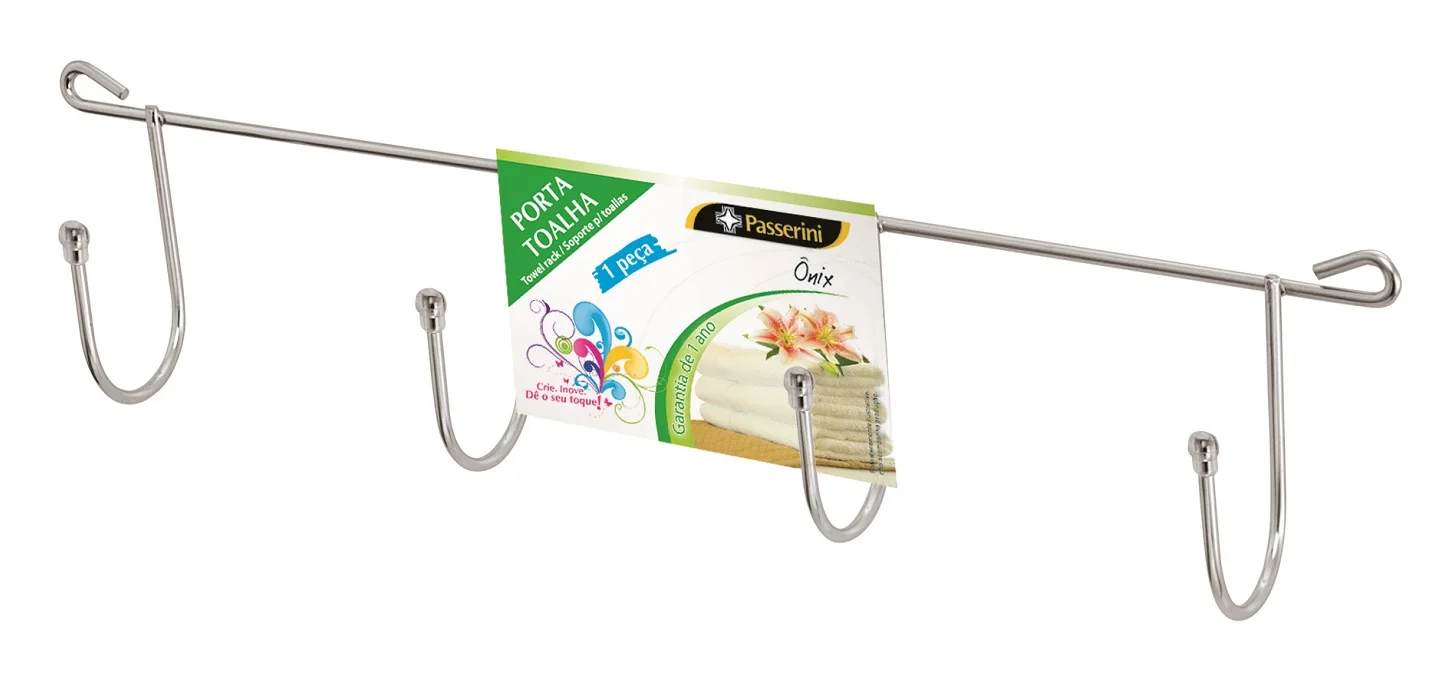 Towel Door 4 hooks Chrome Towel Wall Door Holder