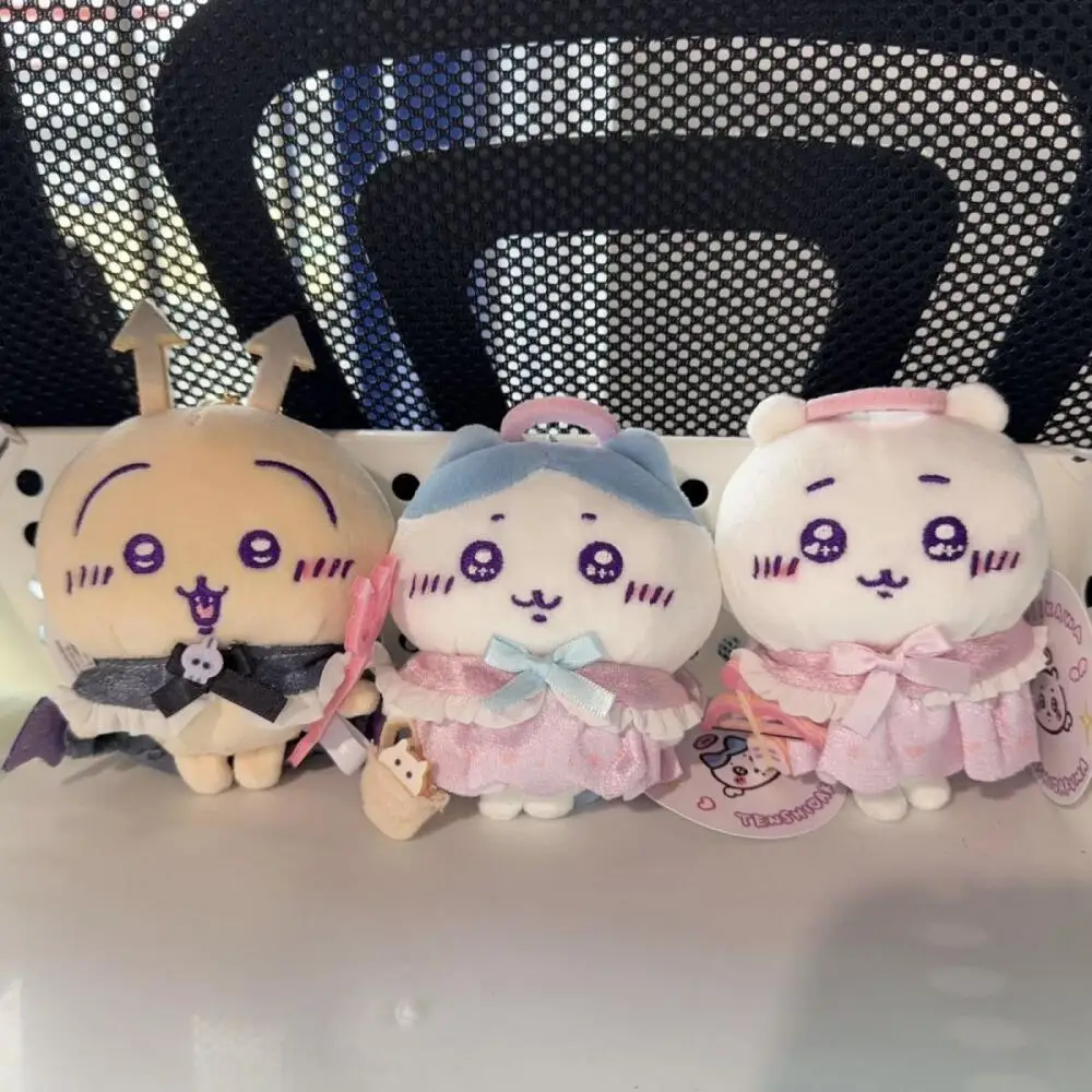 

Мягкая плюшевая кукла-брелок Chiikawa Demon Angel Hachiware Usagi, подвеска для рюкзака/сумки, подарок на день рождения для пары