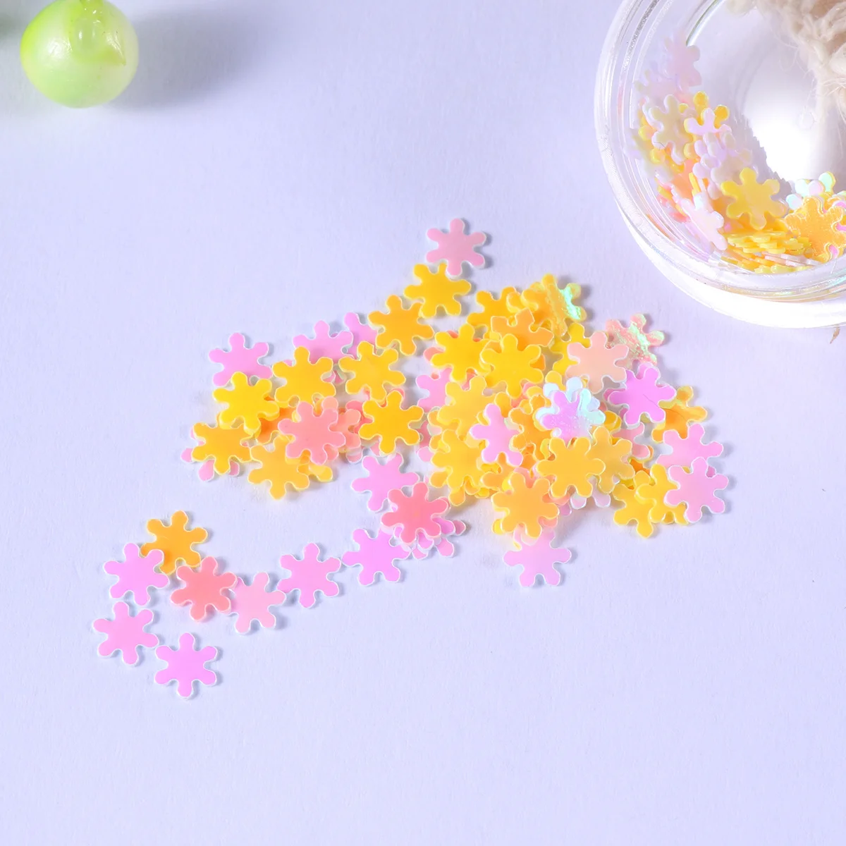 

12Pcs Sparkling Snowflake Nail Sequins Shiny Glitter Stickers DIY Colorful Manicure Art Decor for Women Girls Holiday Gift