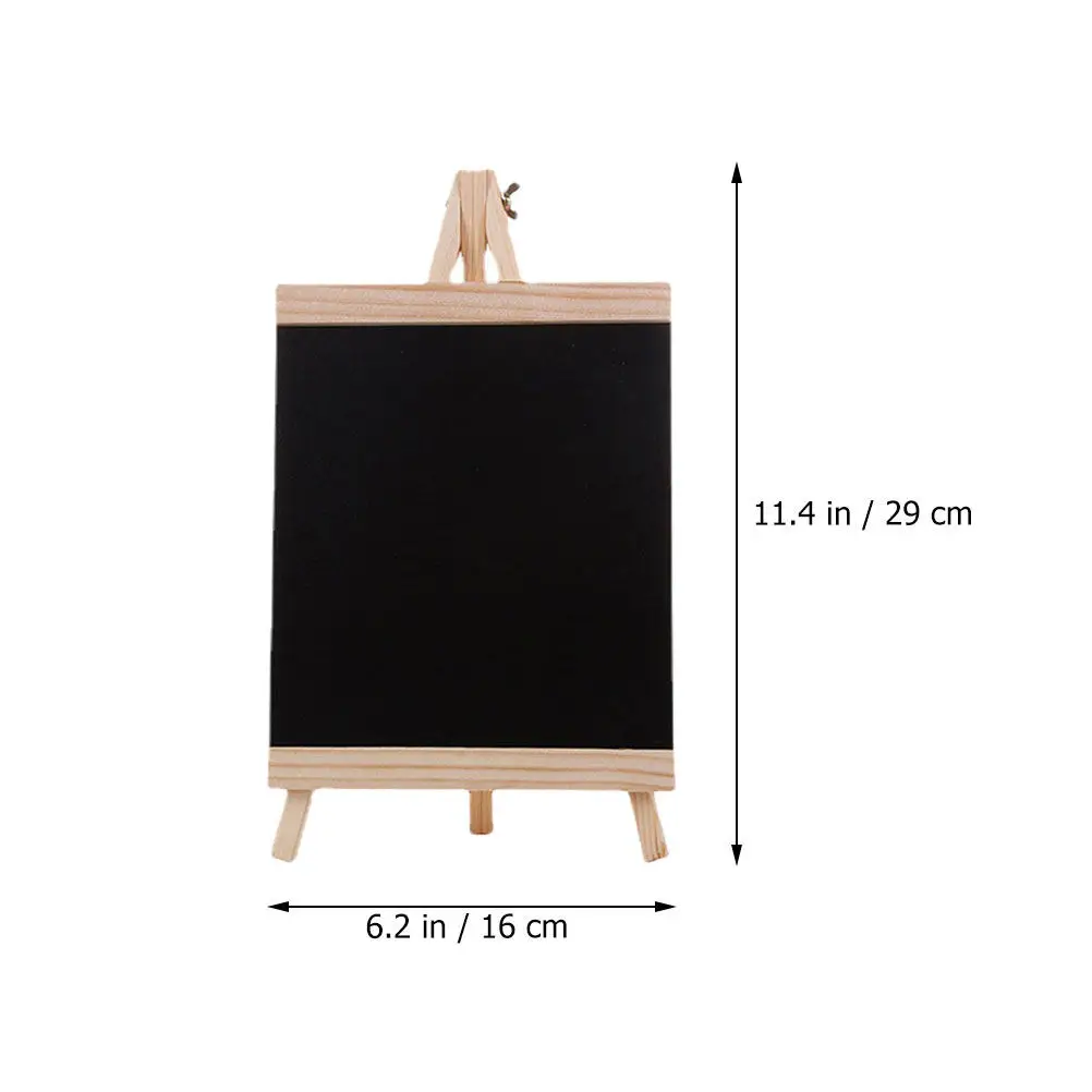 Rustic Wooden Chalkboard Sign Set – 2pcs Blackboard Message Boards for Restaurant Cafe Wedding Party