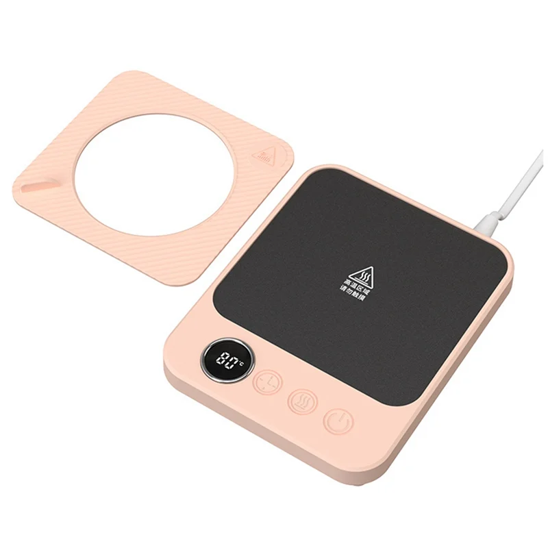 

DIDI Подогреватель кофейных чашек для стола, Электрический подогреватель чашек, Автоматическое отключение, Офисный стол, Домашняя кухня, Розовая вилка европейского стандарта Easy Insta