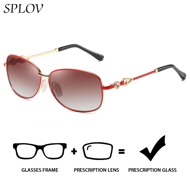 

SPLOV женские солнцезащитные очки по рецепту, модный дизайн, индивидуальные поляризационные линзы по рецепту, солнцезащитные очки для уличной фотографии