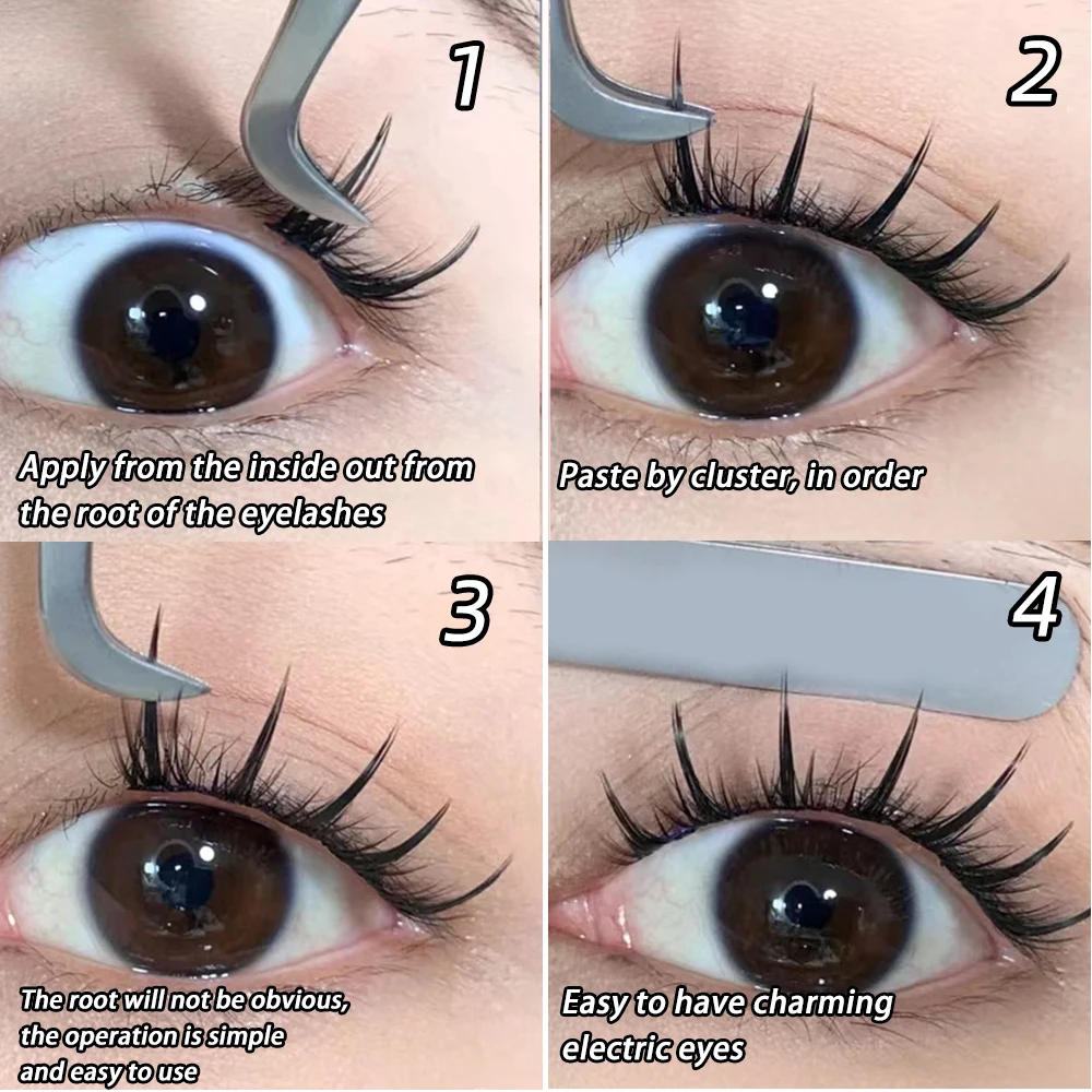 par vous-même, Kit de extensión de pestañas con pestañas superiores e inferiores y pinzas, juego de maquillaje fácil de usar, pestañas para injertar