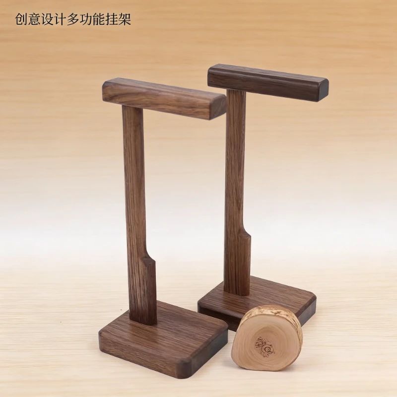 

Original Black Walnut Earphone Stand Customized Handmade Solid Wood AirPods Max Earphones Stand Multi Functional Headset Bracket