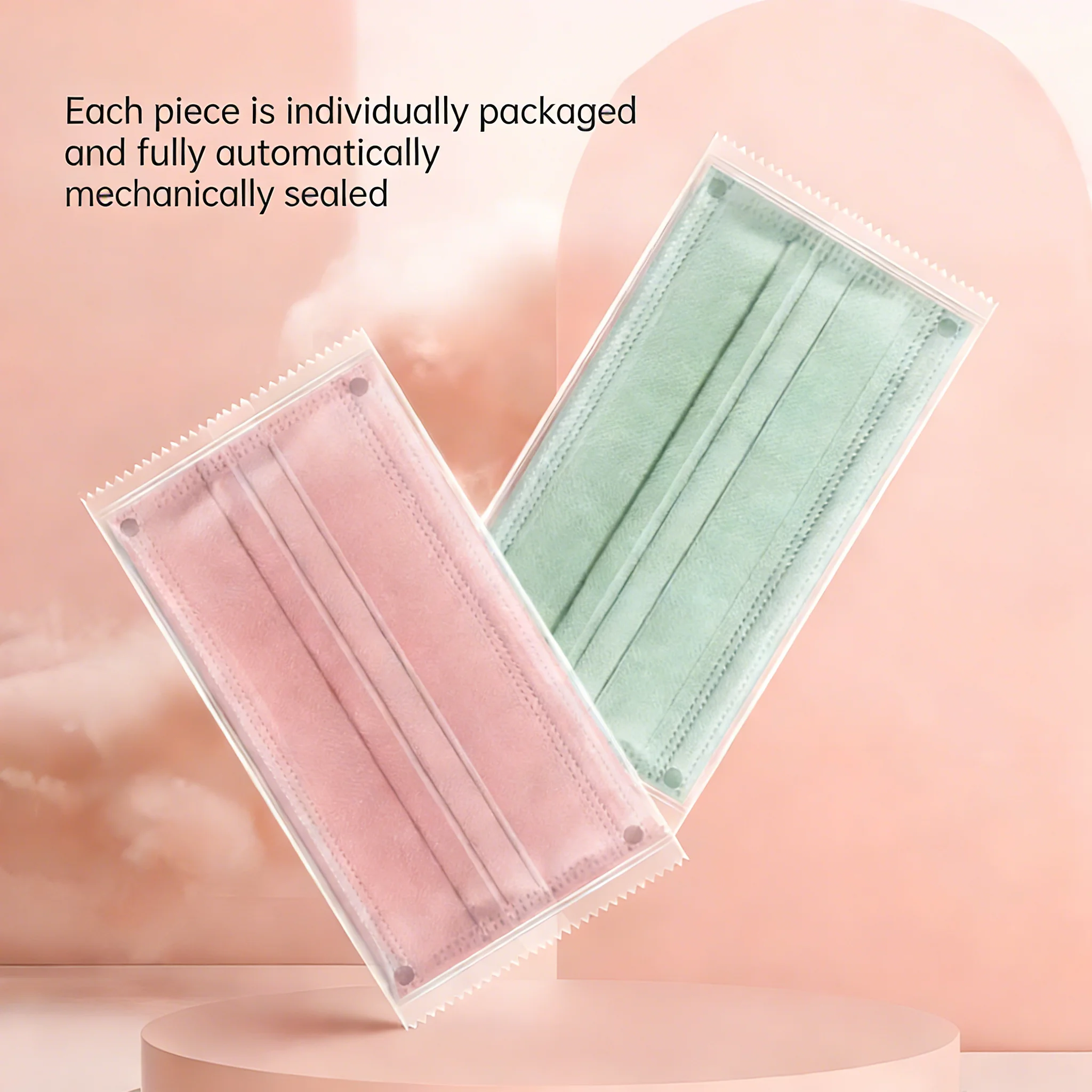 50pcs Morandi Disposable Face Masks Individually Packaged 3 Layer Breathable Earloop Adult Masks Anti Pollution Protective Mask