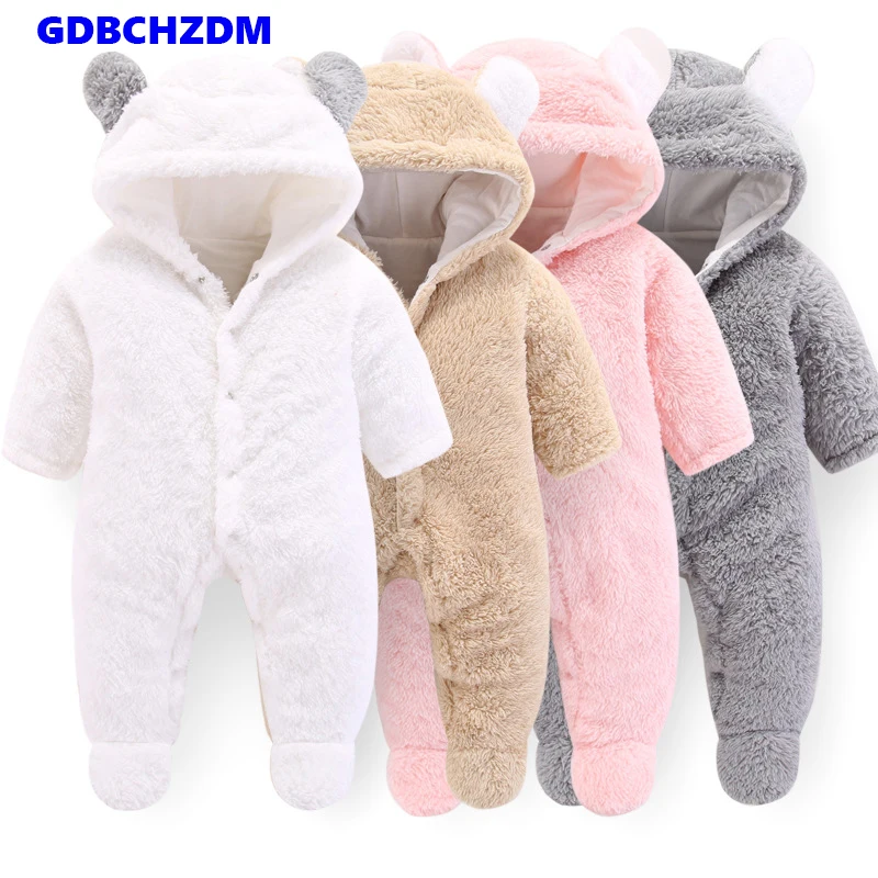 

Official Newborn Baby Winter Clothes Infant Baby Girls Clothes Soft Fleece Outwear Rompers New Born -12m Boy Jumpsuit