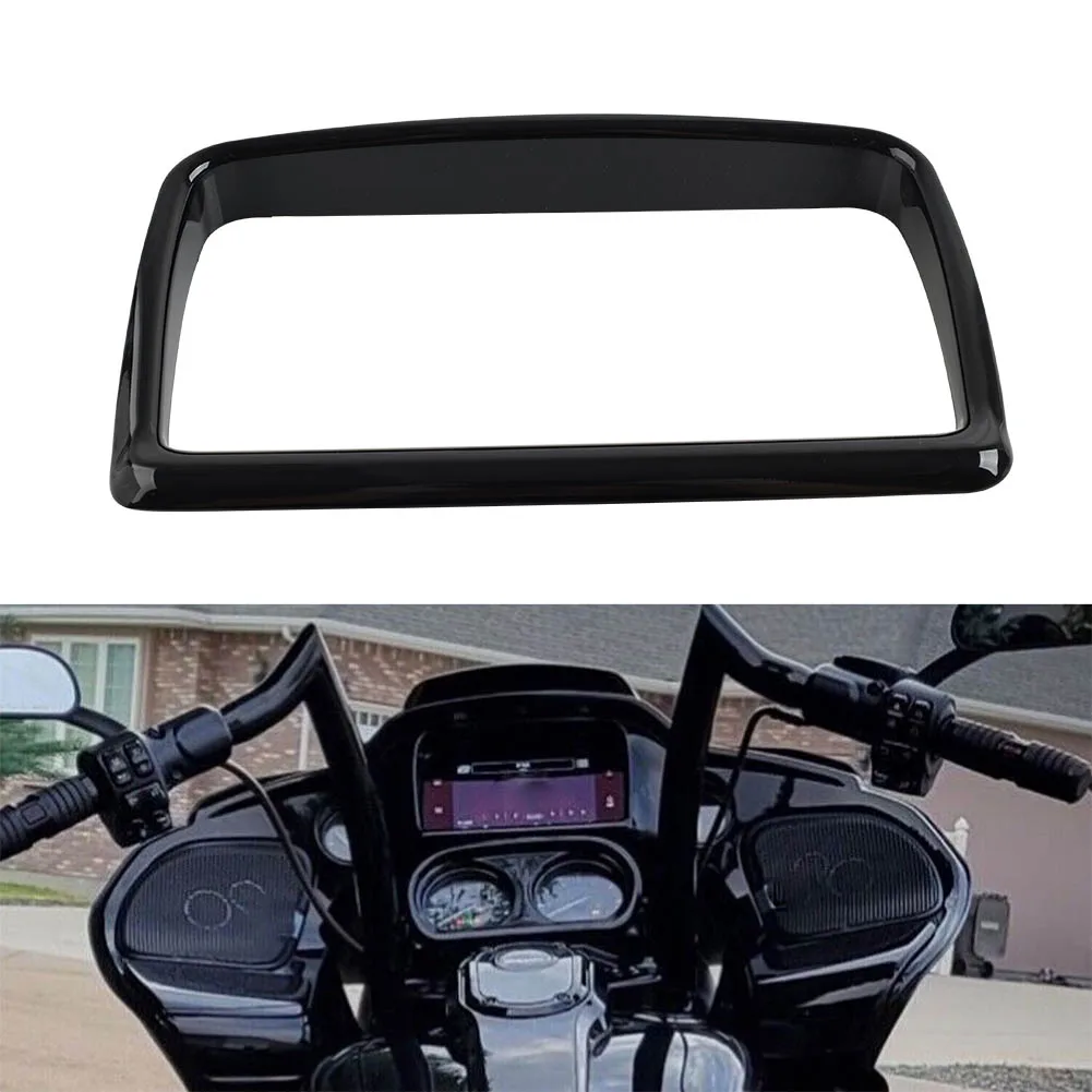 

Glossy Black Motorcycle Radio Bezel Cover For Harley Davidson Road Glide FLTRX 2015-2023