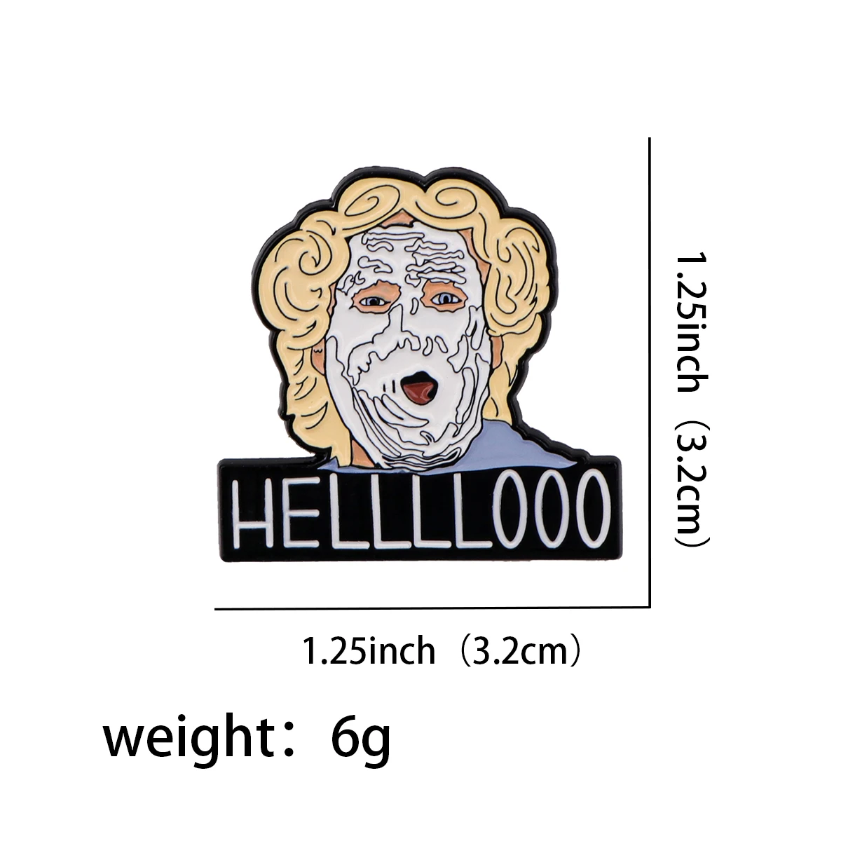 HELLLLOOO Funny Cartoon Enamel Pin Lapel Pins for Backpacks Brooches Badges Man Brooch for Clothes Jewelry Gifts for Friends