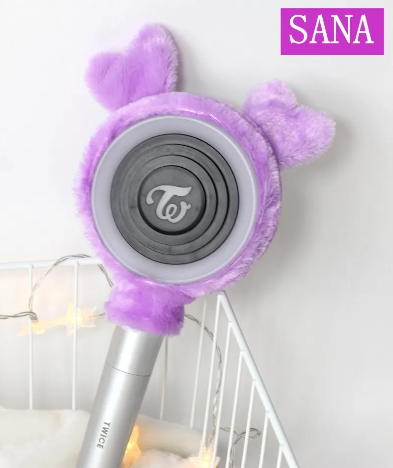 Idol Lightstick Cover Plush decoración protectora TWICE 4TH WORLD TOUR III CANDY BONG Light Stick Lamp Cover, regalo Kawaii