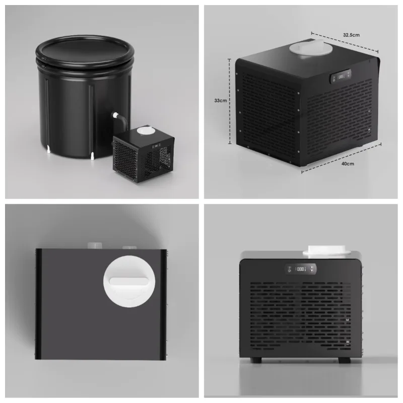 STLF 1/2 H‘p Water Chiller Cold Plunge Ice Bath Machine Water Cooler With Foldable Tub for Home Gym Factory Direct Customizable