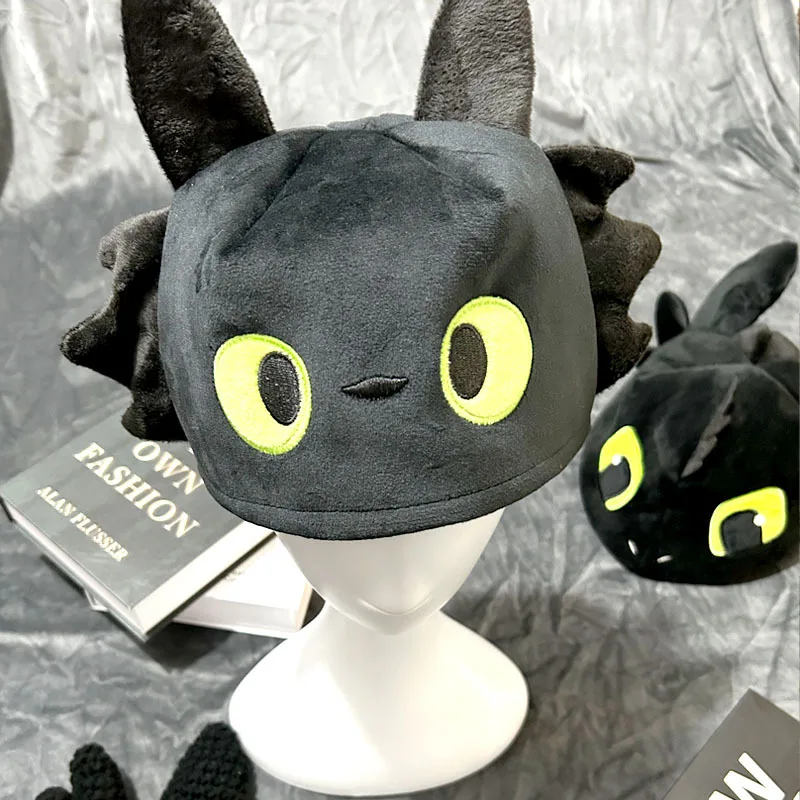 Kawaii Anime Dragon Tamer Toothless Cosplay Dragon Hat Night Fury Cotton Keep Warm Earflap Cap Winter Warmth Halloween Gift