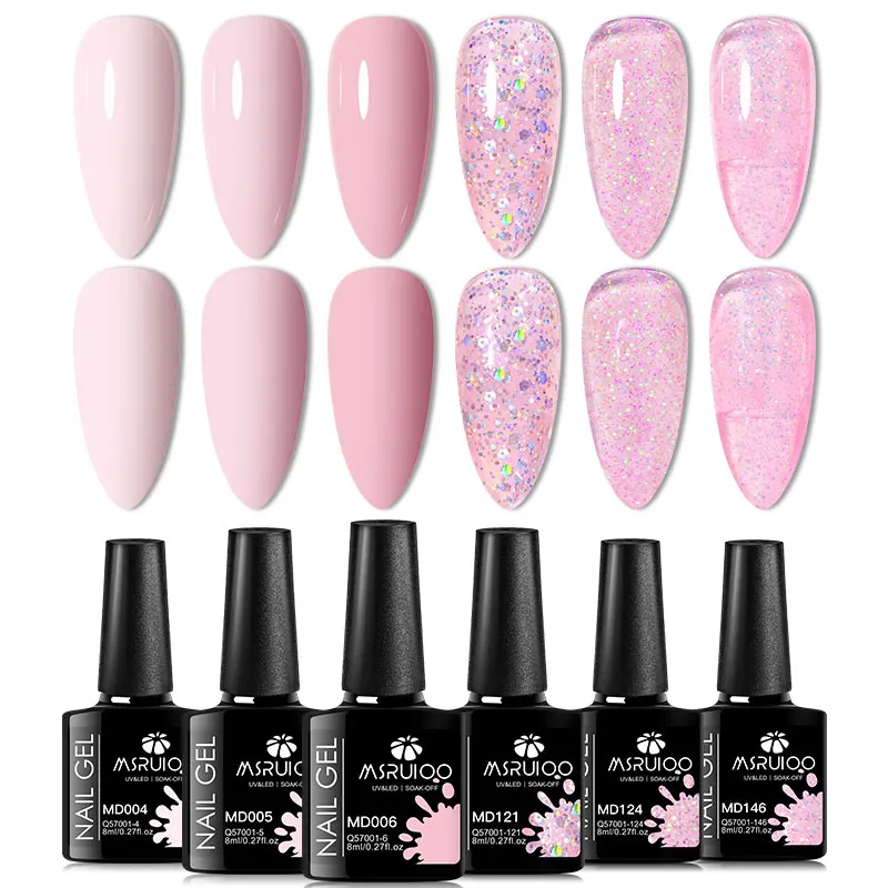 6pc Nagelgel Polish Set All-Season Ultra Gepigmenteerde Semi Permanente UV Schilderen Gel Voor Nagels Salon DIY manicure Vernis Ontwerp - afbeelding 1