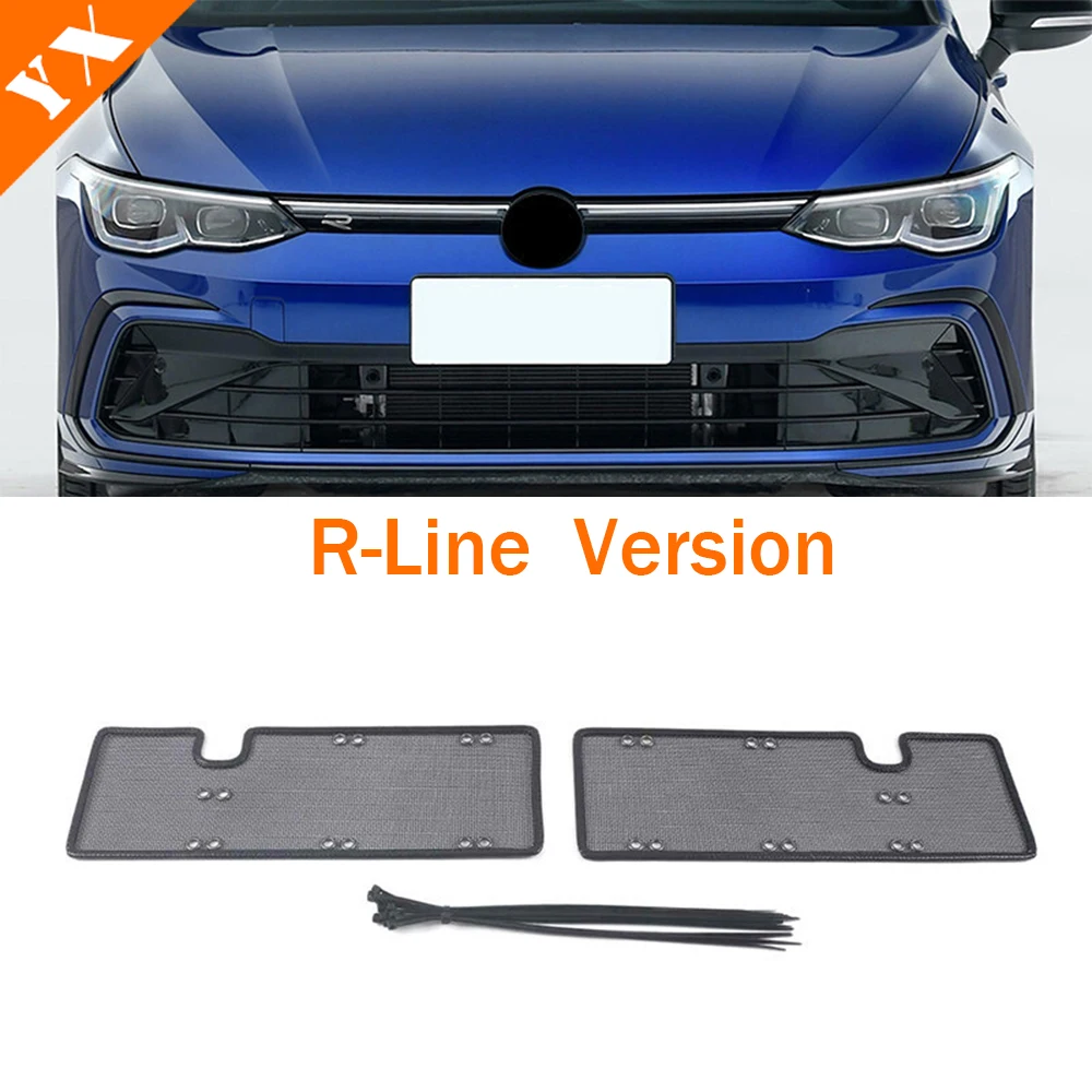 Car Water Tank Net Front Mediate Grille Protect Mesh Automotive Exterior Accessories For Vw Golf 8 Accessories Mk8 2021-2022