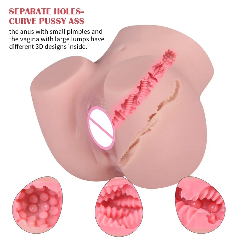 Men's Sex Toys Silicone Vagina Masturbators Dolls Realistic Masturbation Cup Erotic Shop Adult Products Big Ass Women's Goods 18