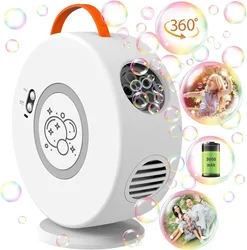 Automatic Rotation Bubble Machine Astronauts Bubble Maker Automatic Bubble Blower with Led Light Soap Bubble Maker Summer Toys