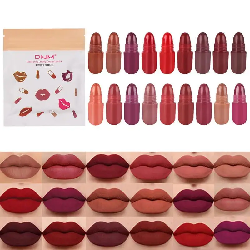 Lipstick Set 18Colors Matte No-stick Cup Long Lasting Matte Lipstick  Waterproof Moisturizer Lip Glosses Makeup Velvet Beauty