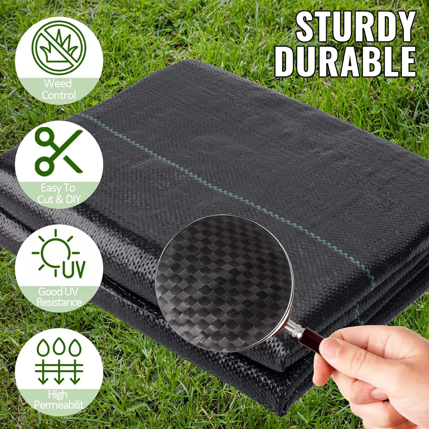 Grass proof cloth garden agricultural weed barrier cloth breathable PP grass proof net geotextile greenhouse weed control mat